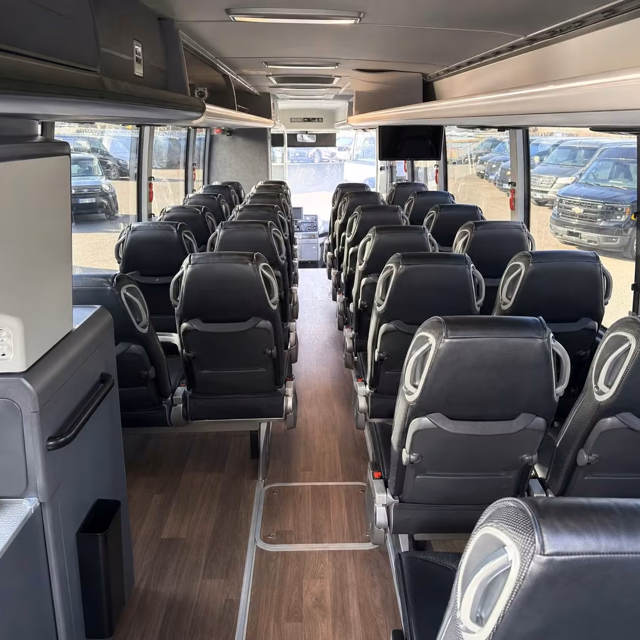 56 passenger charter bus interior