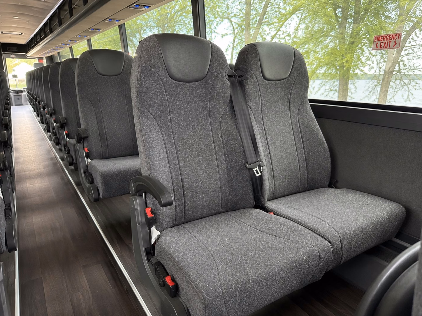quincy charter bus interior